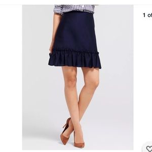 Draper James Madison Navy Ruffle Skirt